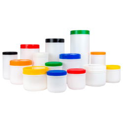 White Canisters & Colored Lids