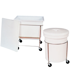 Polyethylene Rectangular & Round Mobile Containers with Covers