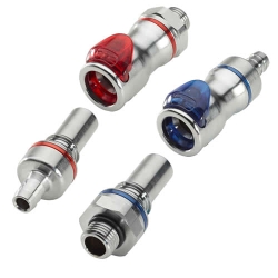 LQ6 Series Chrome Plated Brass Connectors for Liquid Cooling