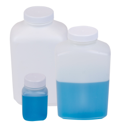 Wide Mouth Oblong HDPE Bottles with Caps