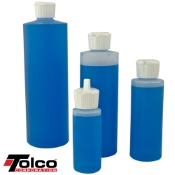 HDPE Cylinder Bottles with Flip-Top Caps