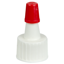 White Yorker Spout Caps with Regular Red Tips
