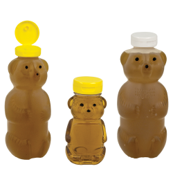 PET & LDPE Honey Bear Bottles & Caps