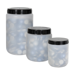 Kartell Round HDPE Jars with Screw Caps